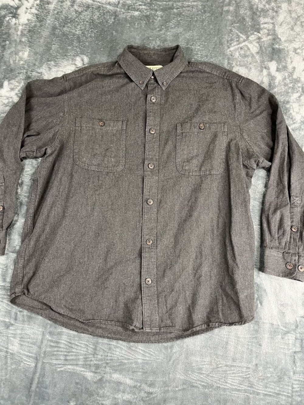 Duluth Trading Co Mens Gray Button-Up Long Sleeve Shirt XL